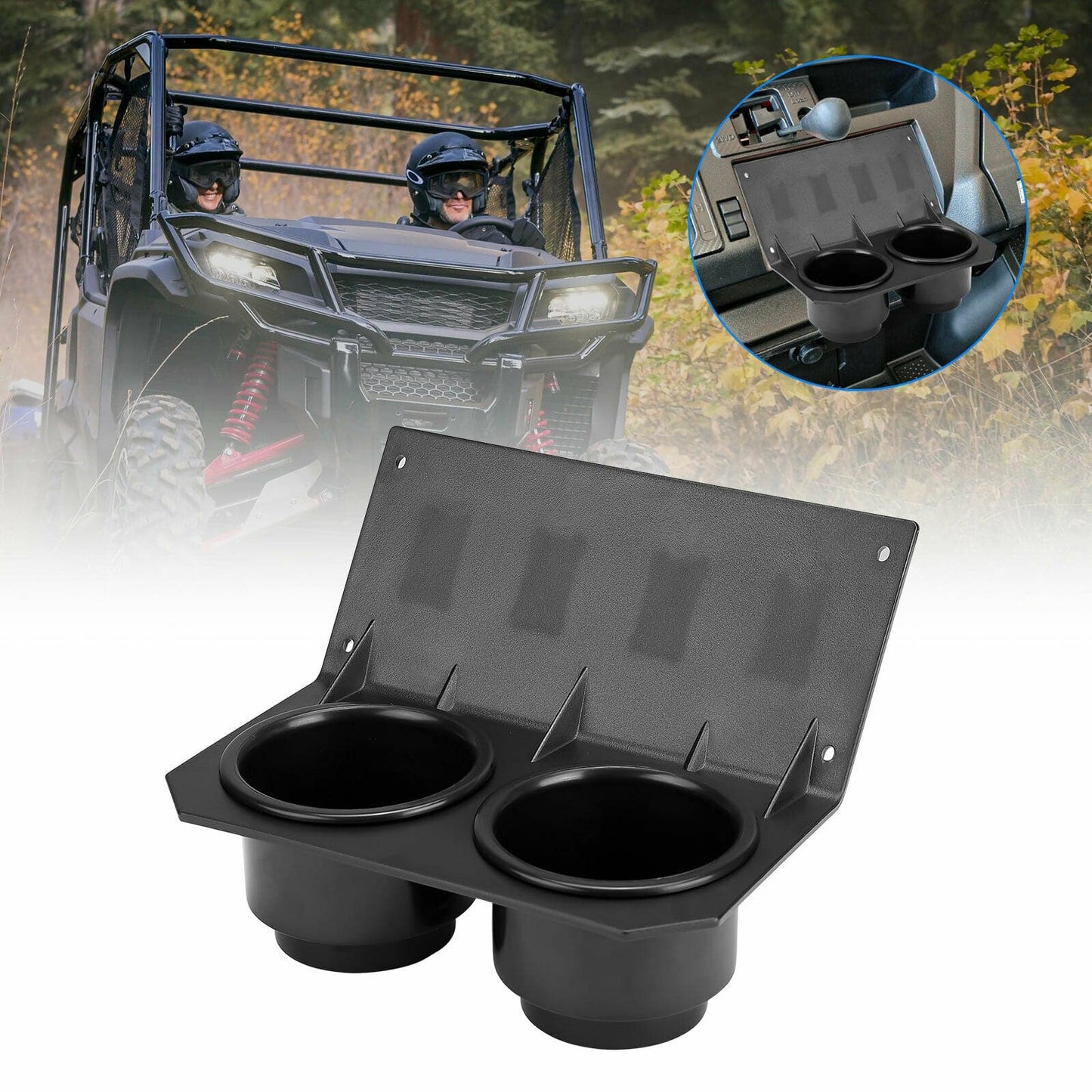 KEMIMOTO UTV Cup Holder with Switch Panel for Pioneer 1000/1000-5