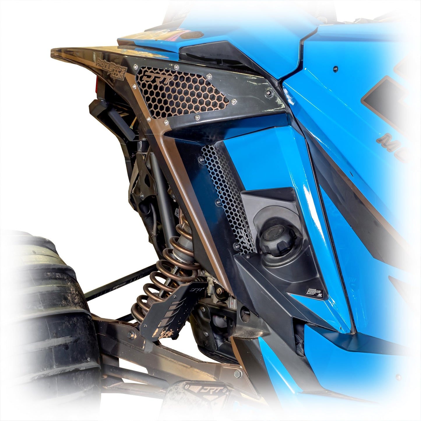 DRT Aluminum Rear Fender Screen for Polaris RZR Pro Turbo