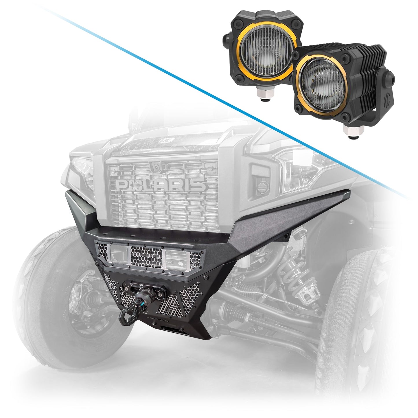 DRT Polaris 2024+ Xpedition Front Bumper – Heavy‑Duty Steel Protection