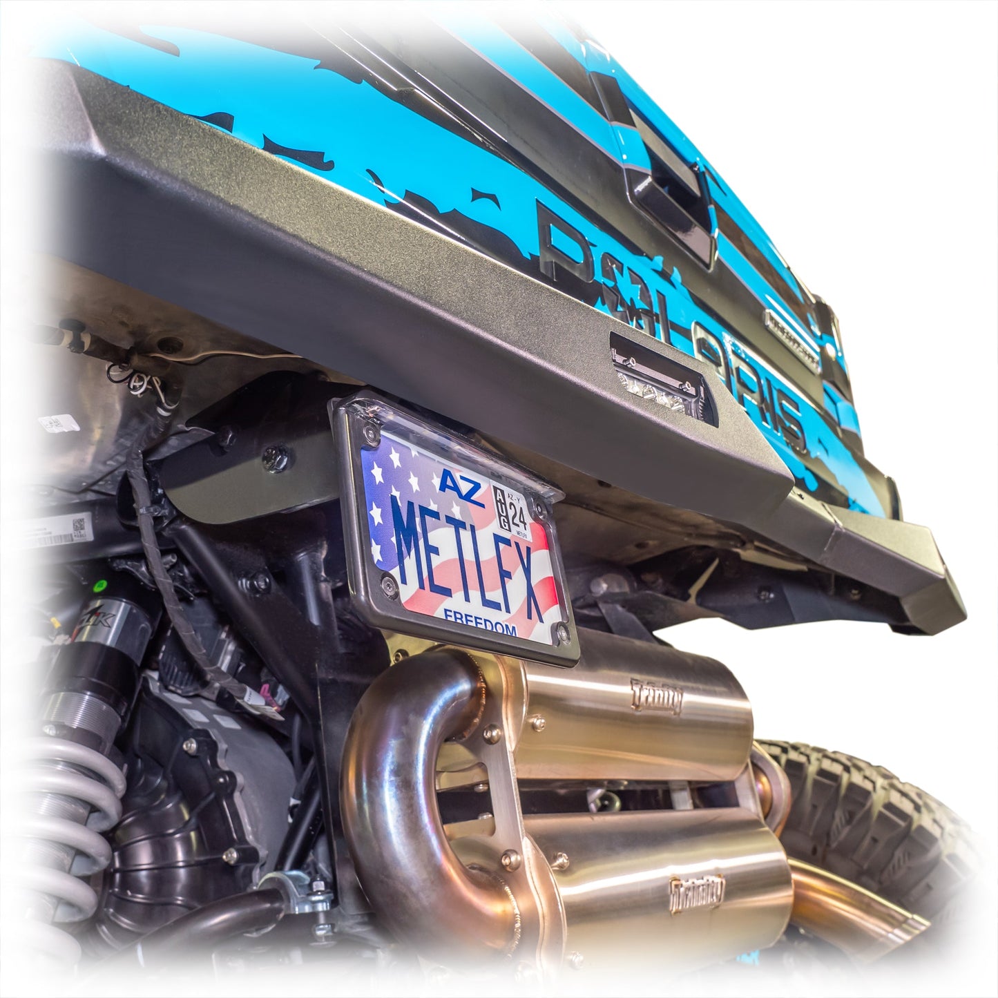 DRT Polaris Xpedition Rear Bumper License Plate Bracket Steel