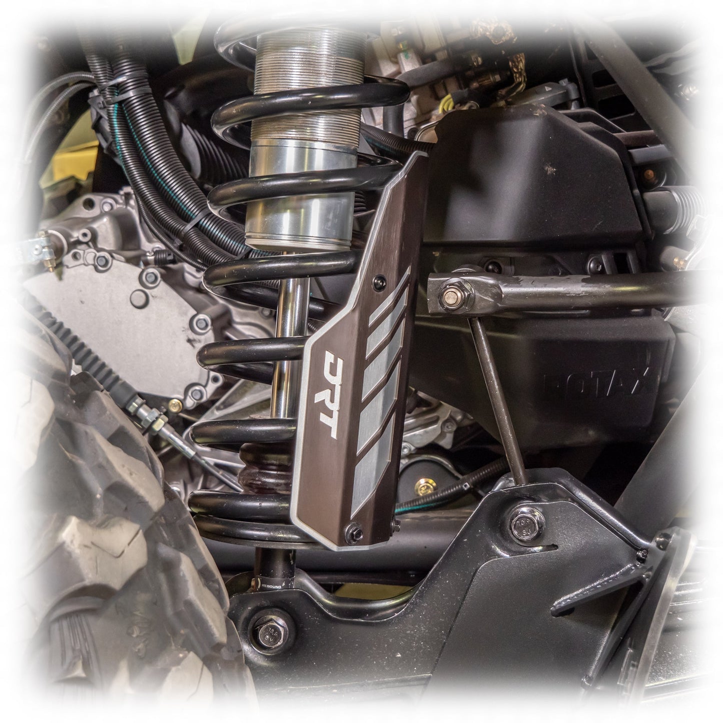 DRT Aluminum Rear Shock Guard for Can‑Am Maverick X3/R