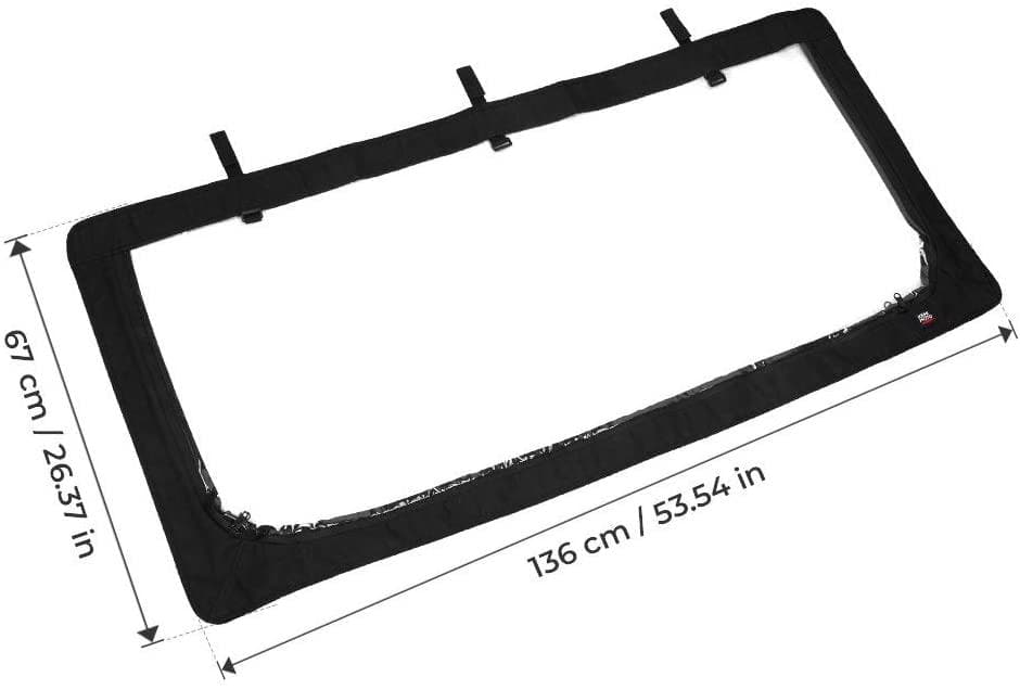 KEMIMOTO Clear Windshield for Kawasaki Mule 2500/3000 & Polaris Ranger