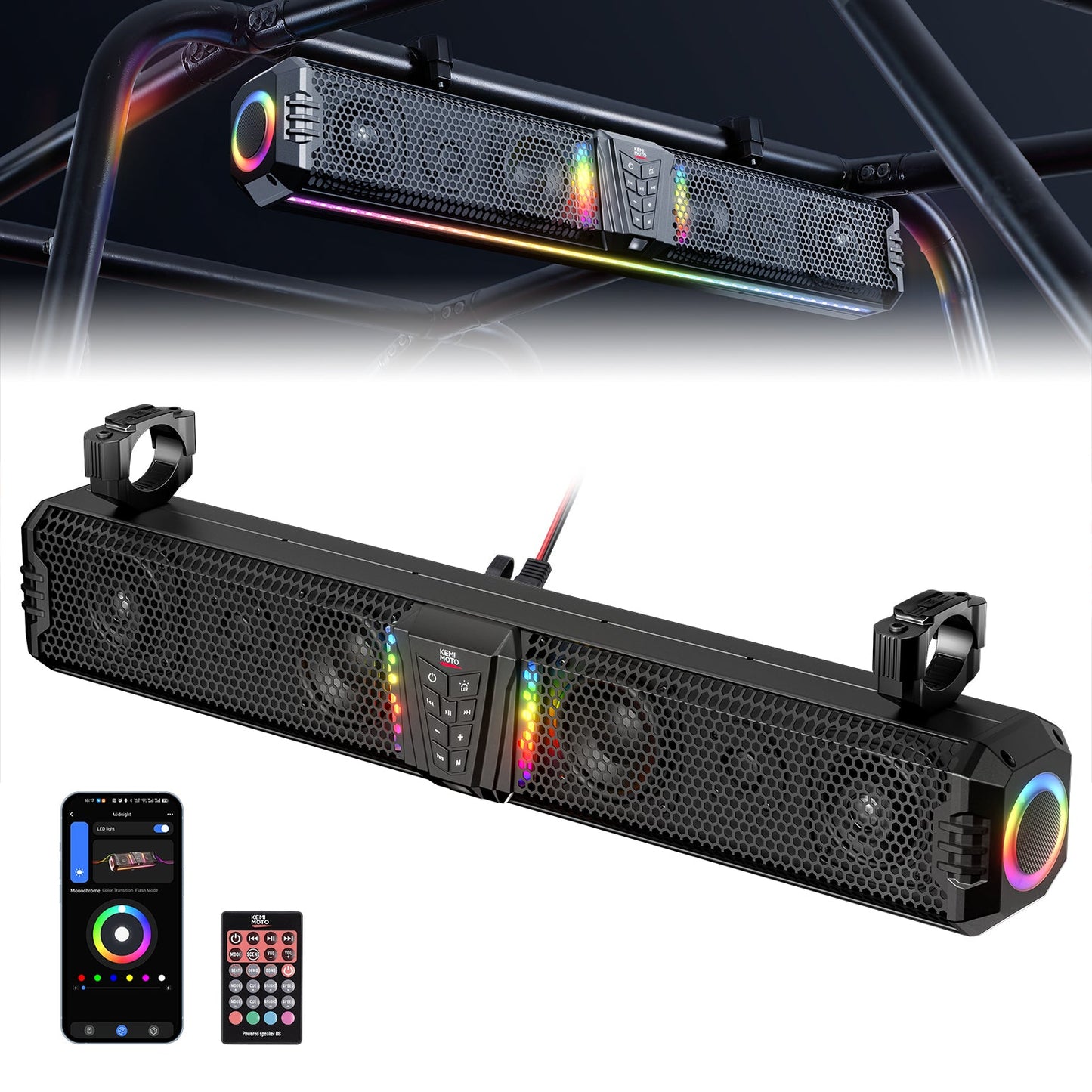 Kemimoto Midnight 80 32-Inch RGB UTV Sound Bar