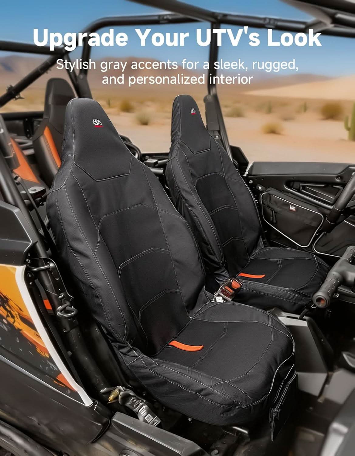 Kemimoto Seat Covers for Polaris RZR XP 1000 2 Pack