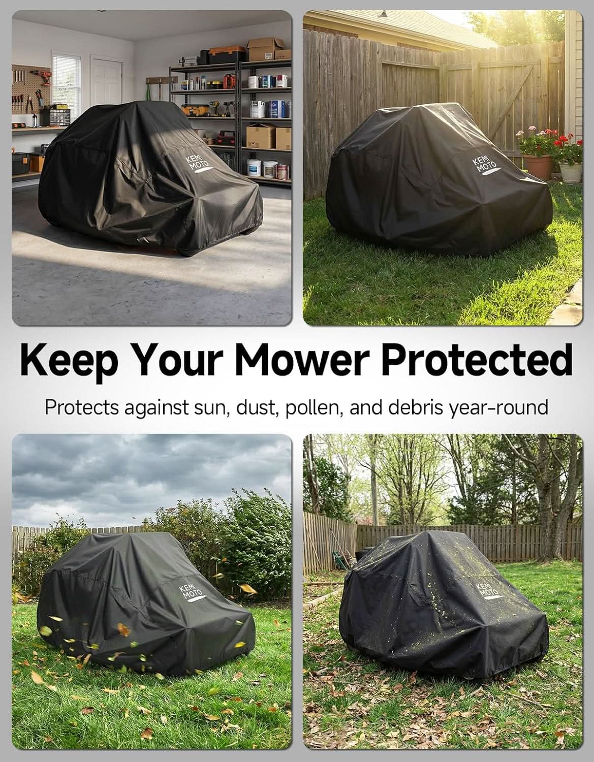 Kemimoto Zero Turn Lawn Mower Cover 210D Oxford