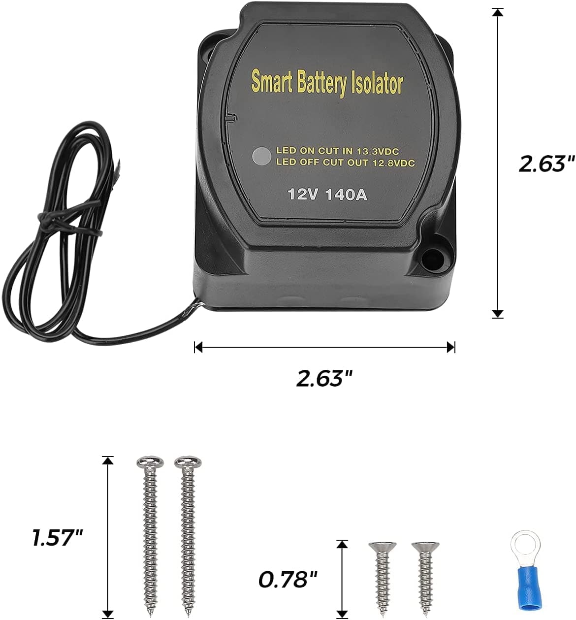 Kemimoto Dual Battery Isolator Kit 12V 140AMP