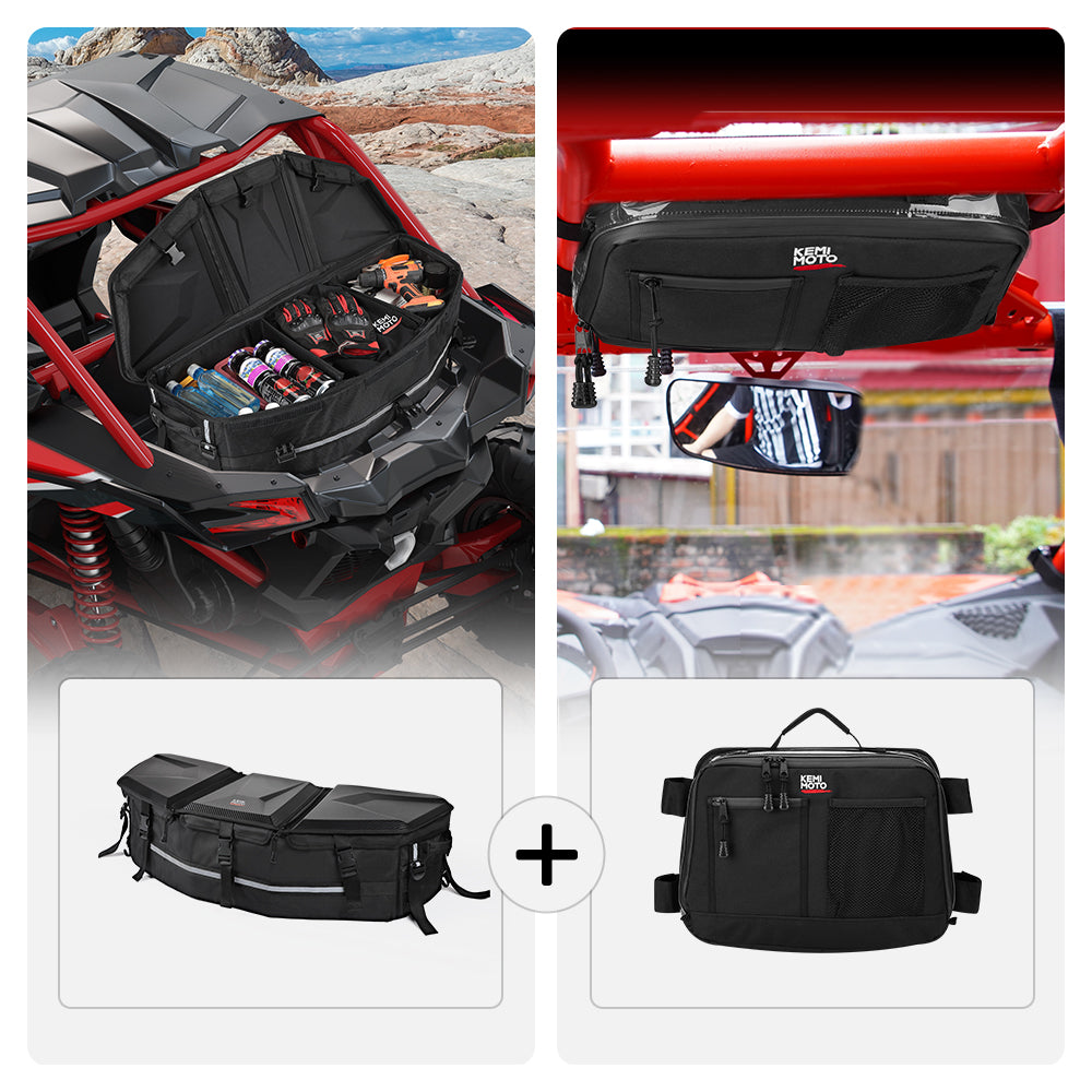 Kemimoto Roof Storage Bags 60L for Can‑Am Maverick X3