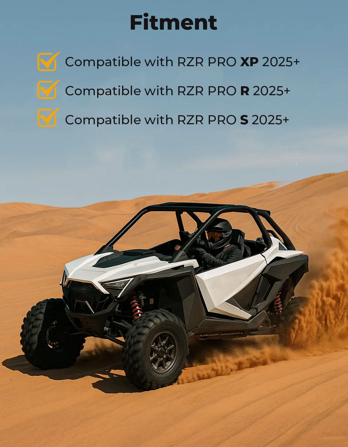 Kemimoto 6Q Door Bags Knee Pads for 2025 Polaris RZR