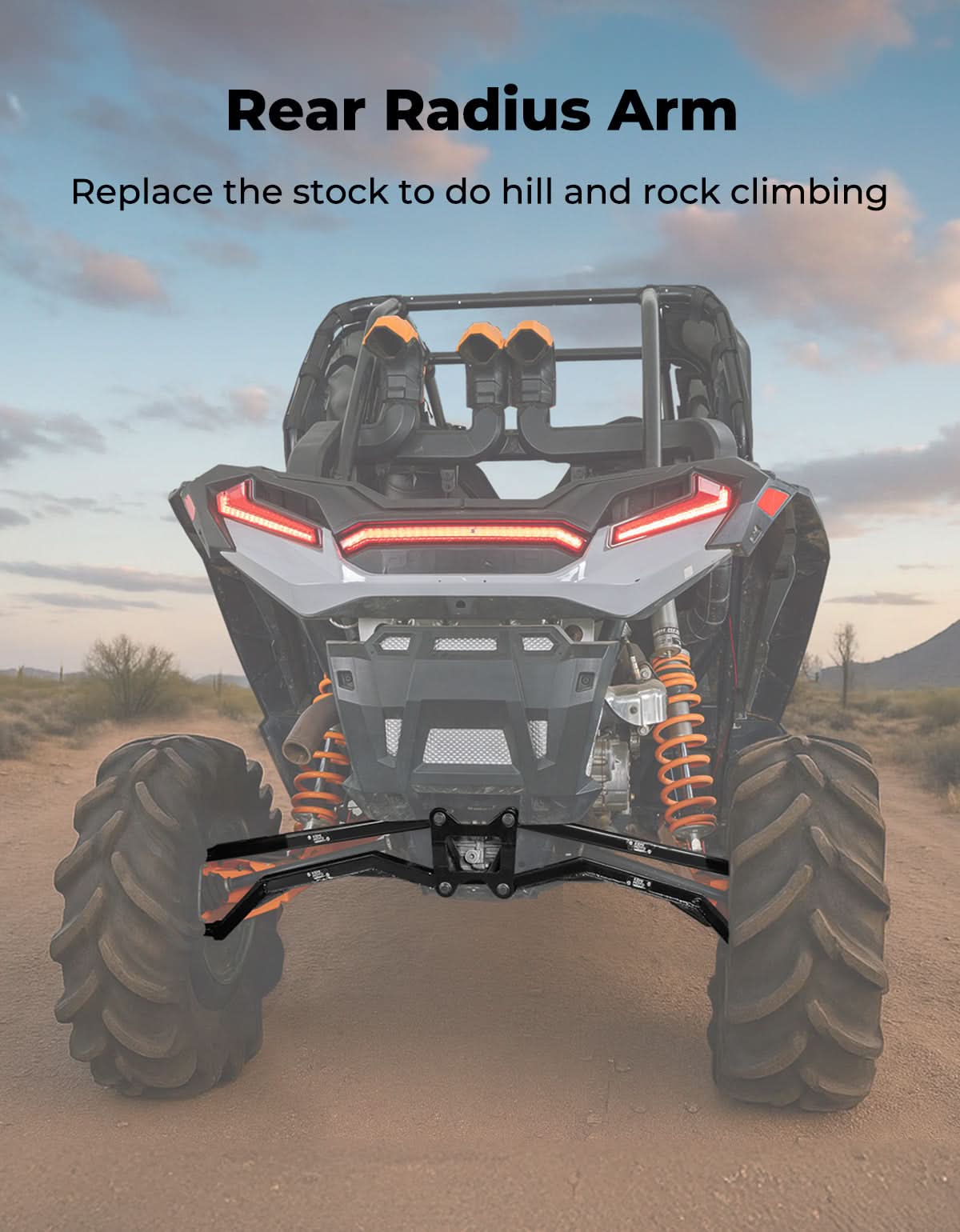 Kemimoto 17-23 XP 1000 Rear Radius Arms High Ground Clearance