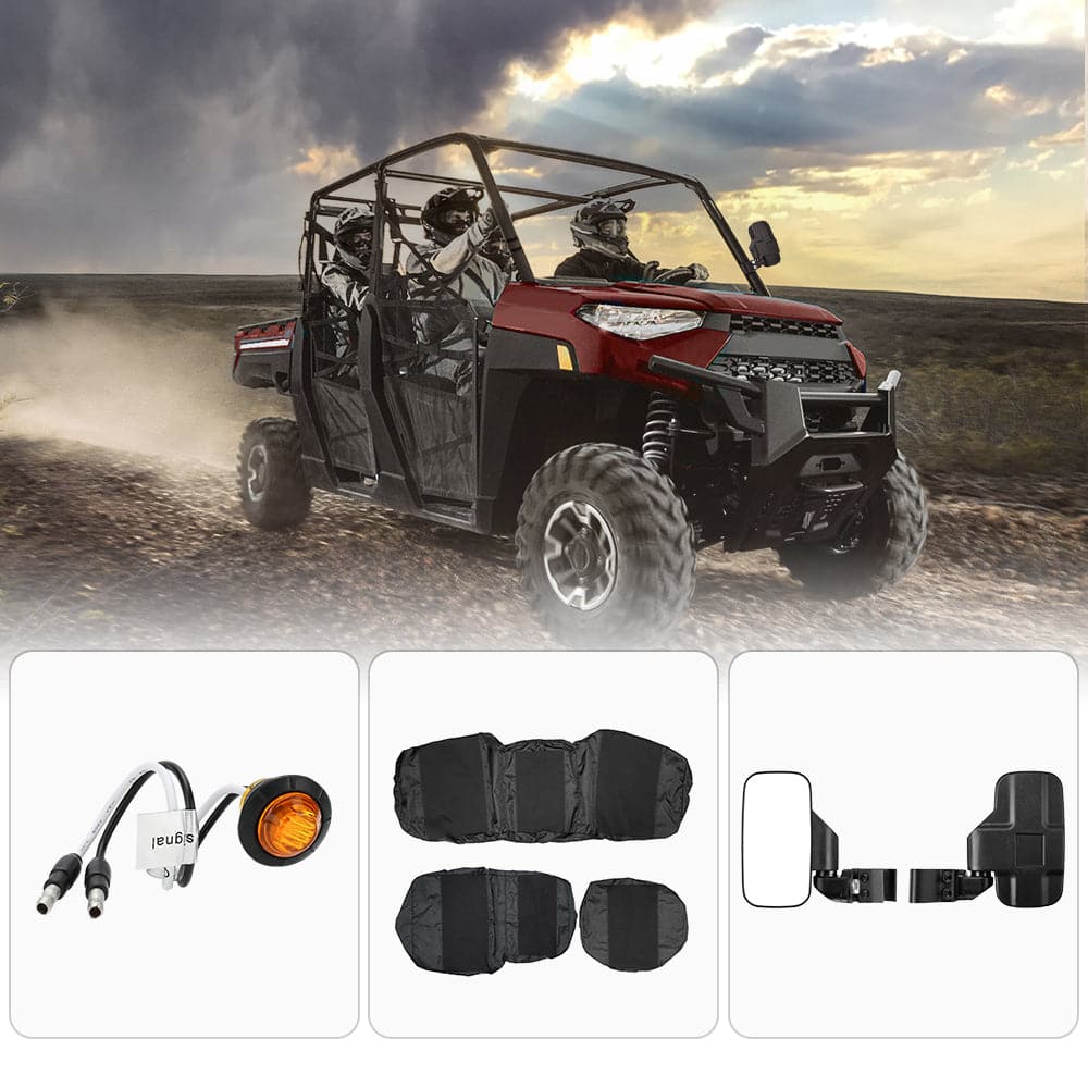 Kemimoto Ranger XP 1000 Turn Signal Kit, Seat Cover, Mirrors