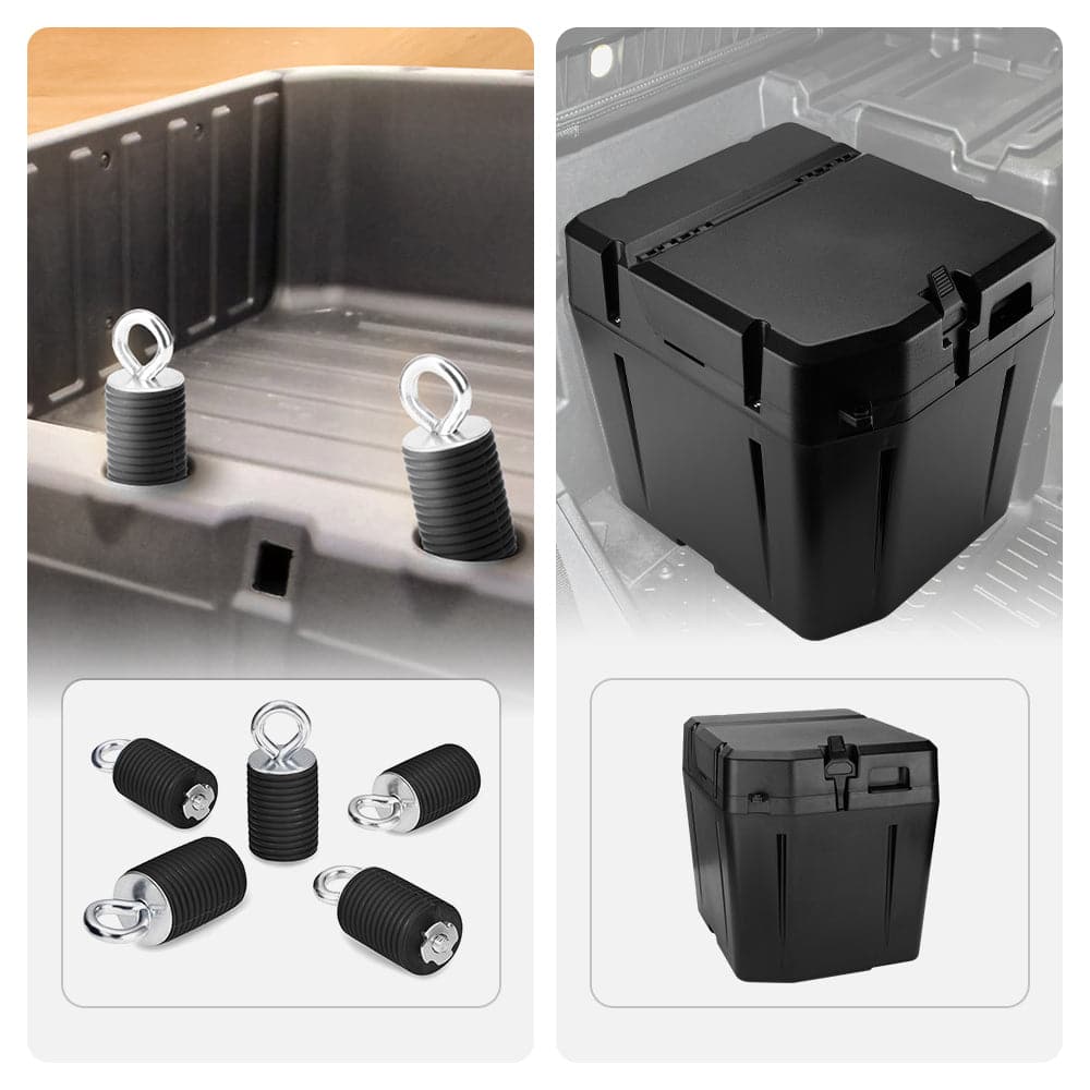 KEMIMOTO Polaris Ranger 1000 XP Tie Down Anchors & Storage Box