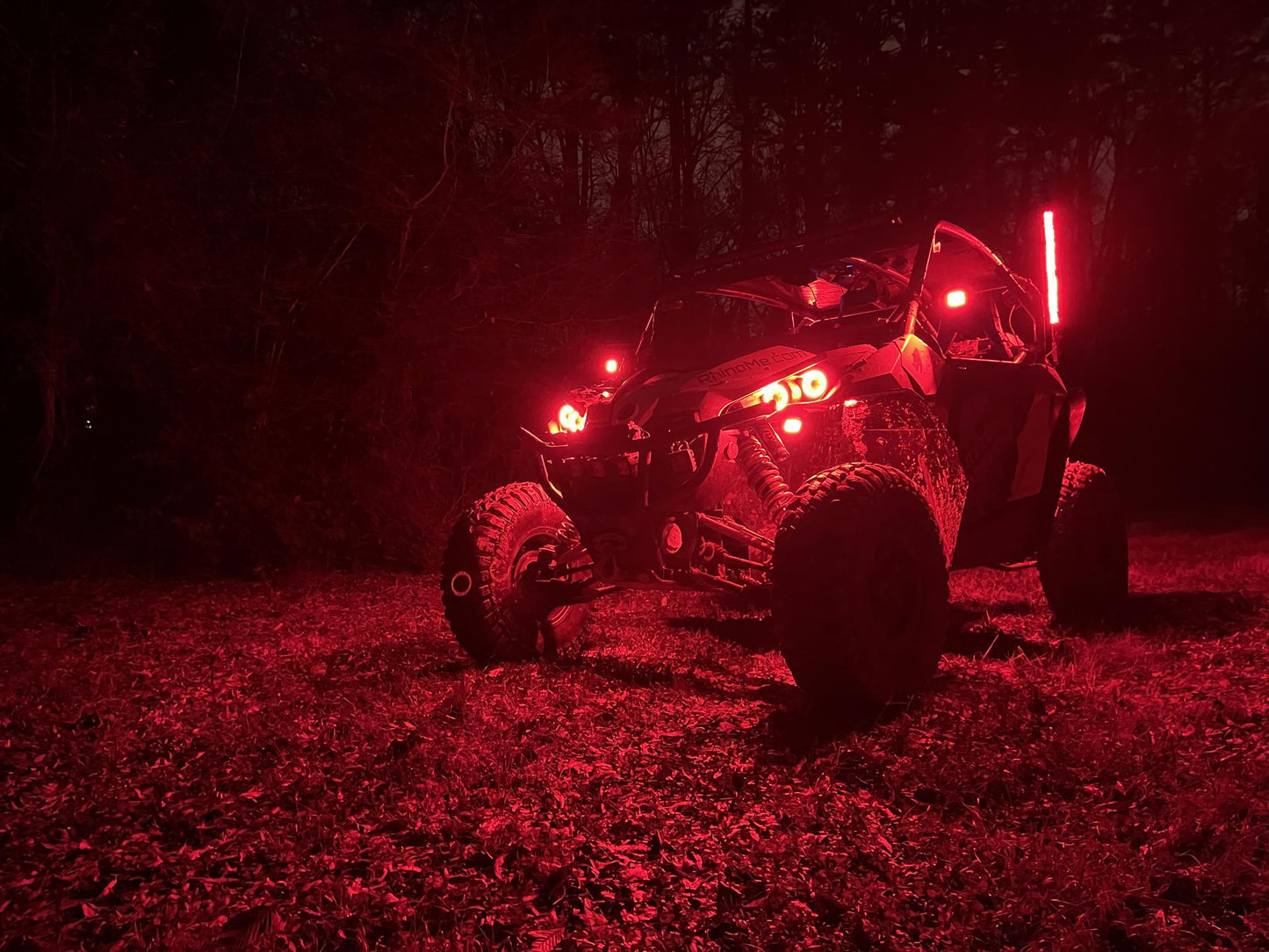 RGB LED Side Mirrors With Rhino Lights For UTVs