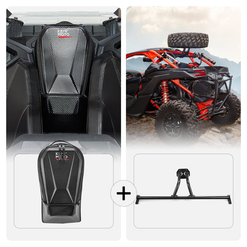 Kemimoto Center Storage Bag Spare Tire Mount for Maverick X3