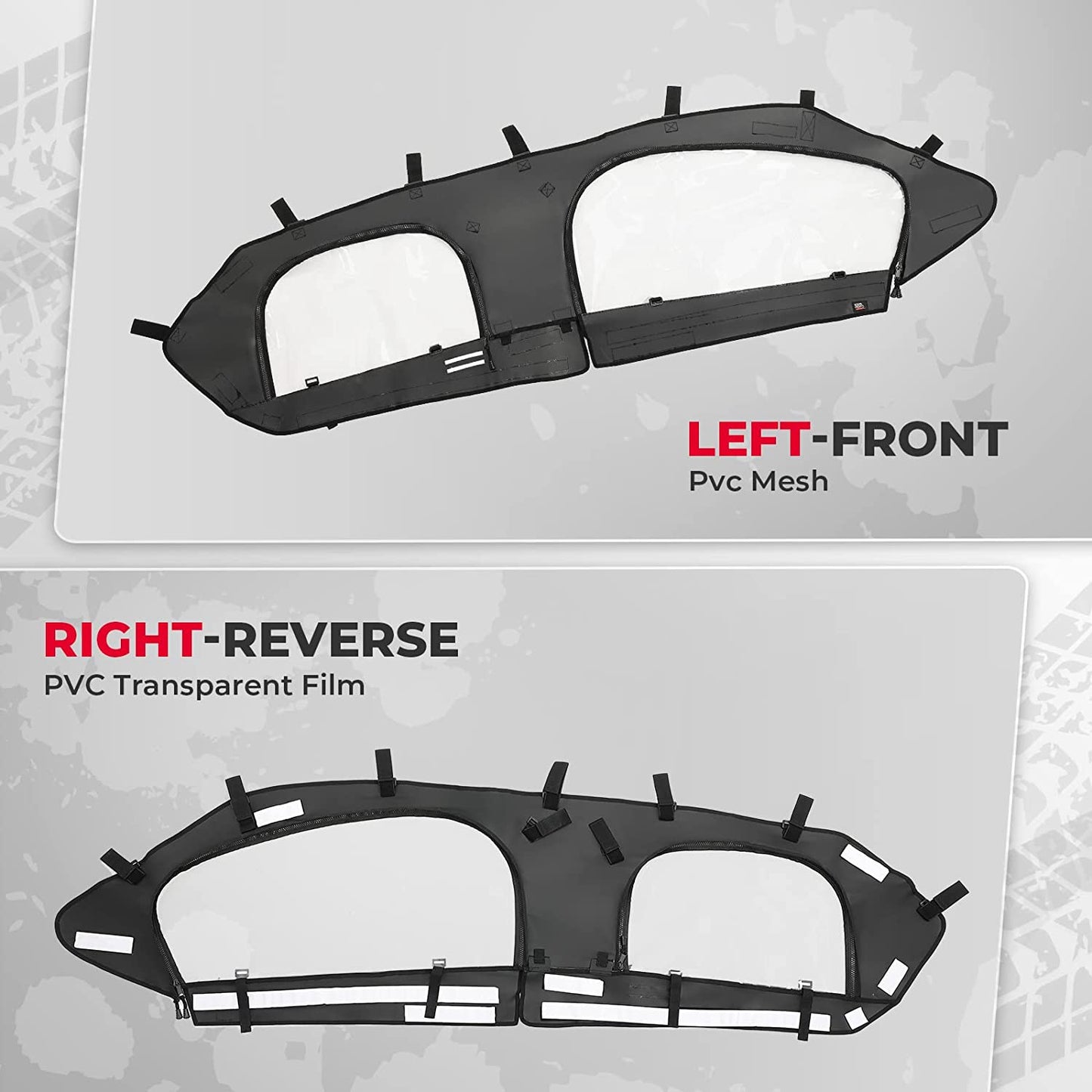 Kemimoto Maverick X3/MAX Full Windshield Set Front Rear Soft Door