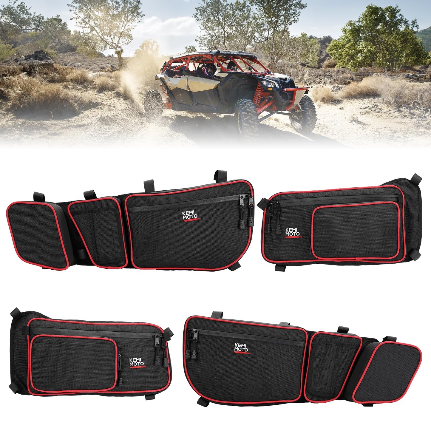 Kemimoto Door Bags for Can‑Am Maverick X3 Max