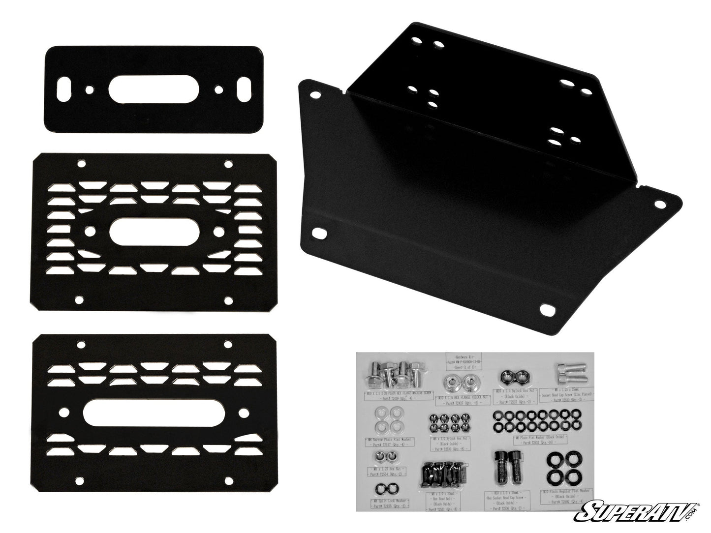 SuperATV Polaris Ranger XP 570 Heavy‑Duty Winch Mounting Plate
