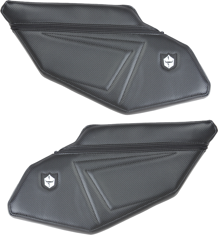 Stock Rear Door Knee Pads With Storage Black Stitching P