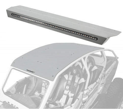 Asylum Rear Wing W/ Lightbar Sparkle Silver Metallic