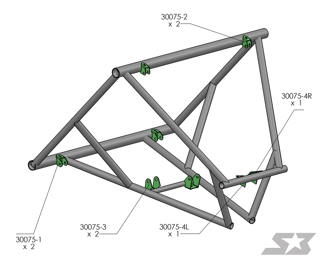 Can-Am Maverick X3 Powertrain Rear Suspension Mount Weld In Gusset Kit