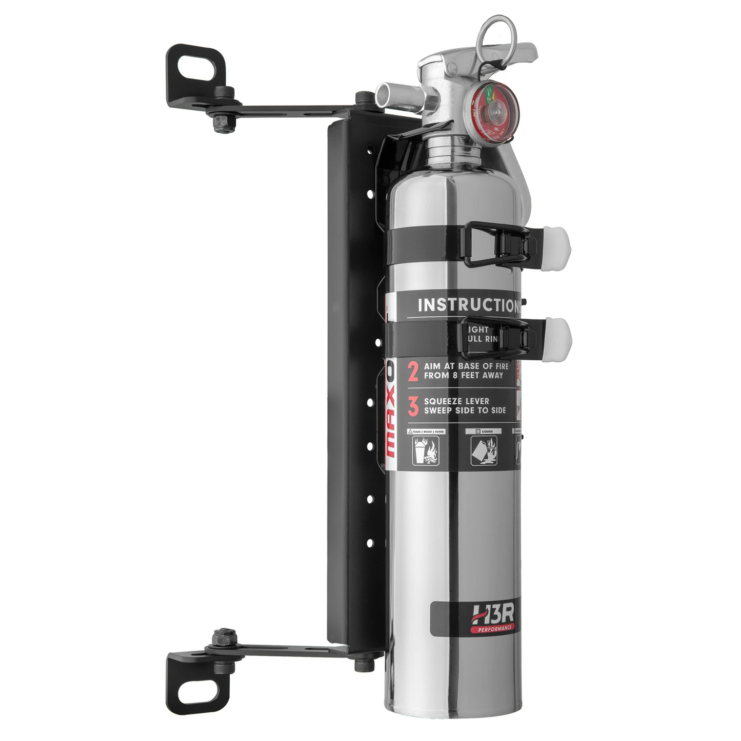 UTV Fire Extinguisher 2.5 Pound Chrome Maxout Dry Chemical