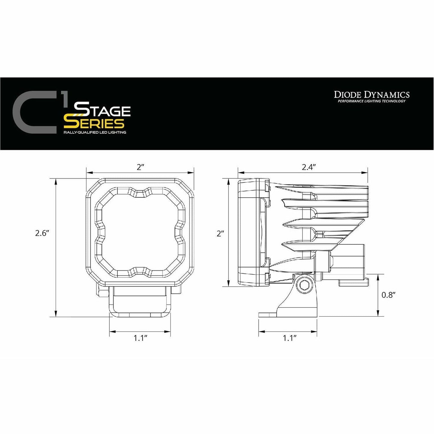 Stage Series C1 White Sport Standard LED Pod