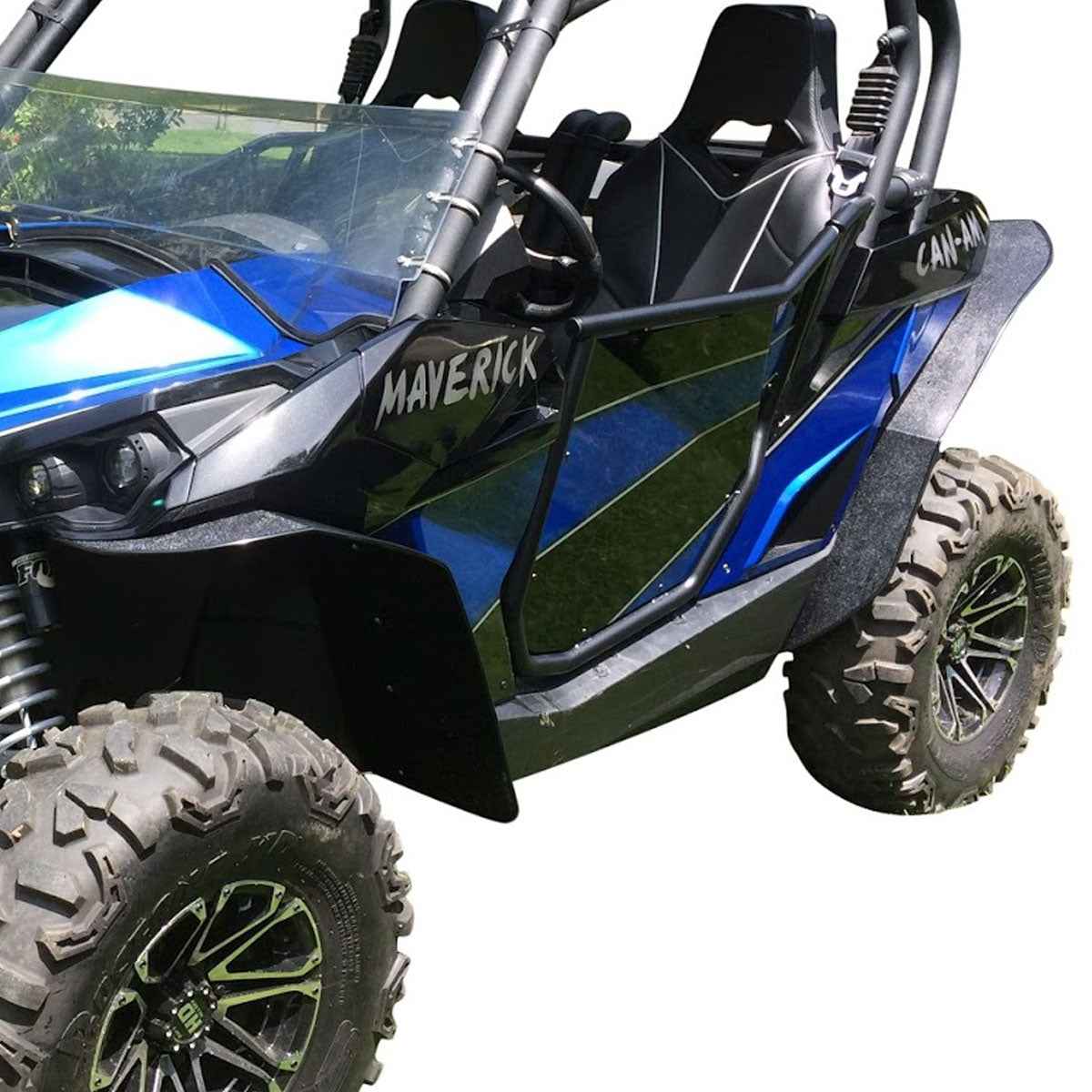 4PCS Black Fender Flares & Mud Flaps Kit For Can-Am Maverick Max 1000 (2013-2018) – With Hardware