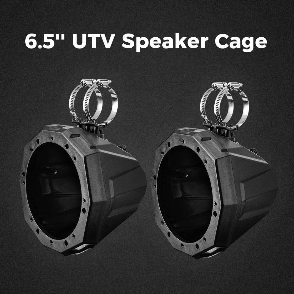 Kemimoto 6.5" Speaker Cage Swivel Pods with 1.75–2" Mounting Clamps