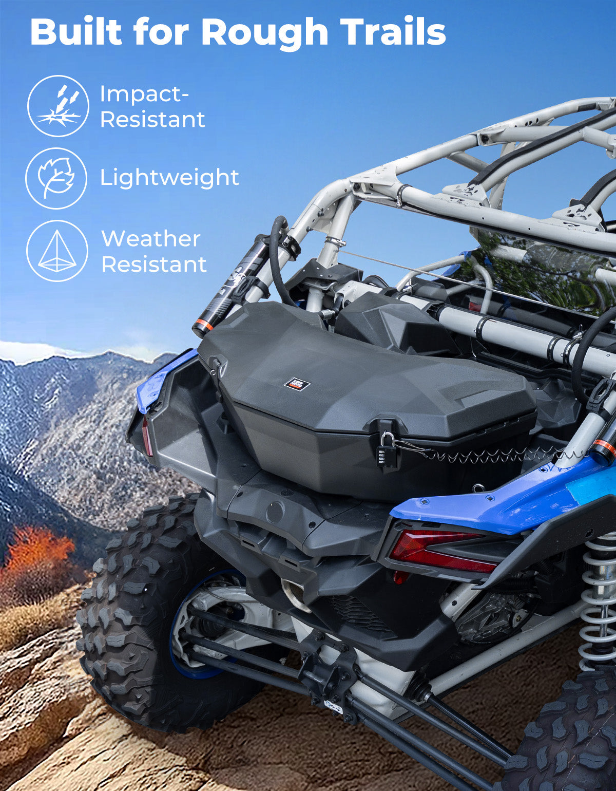 Kemimoto 30L Rear Storage Box for Can‑Am X3/MAX