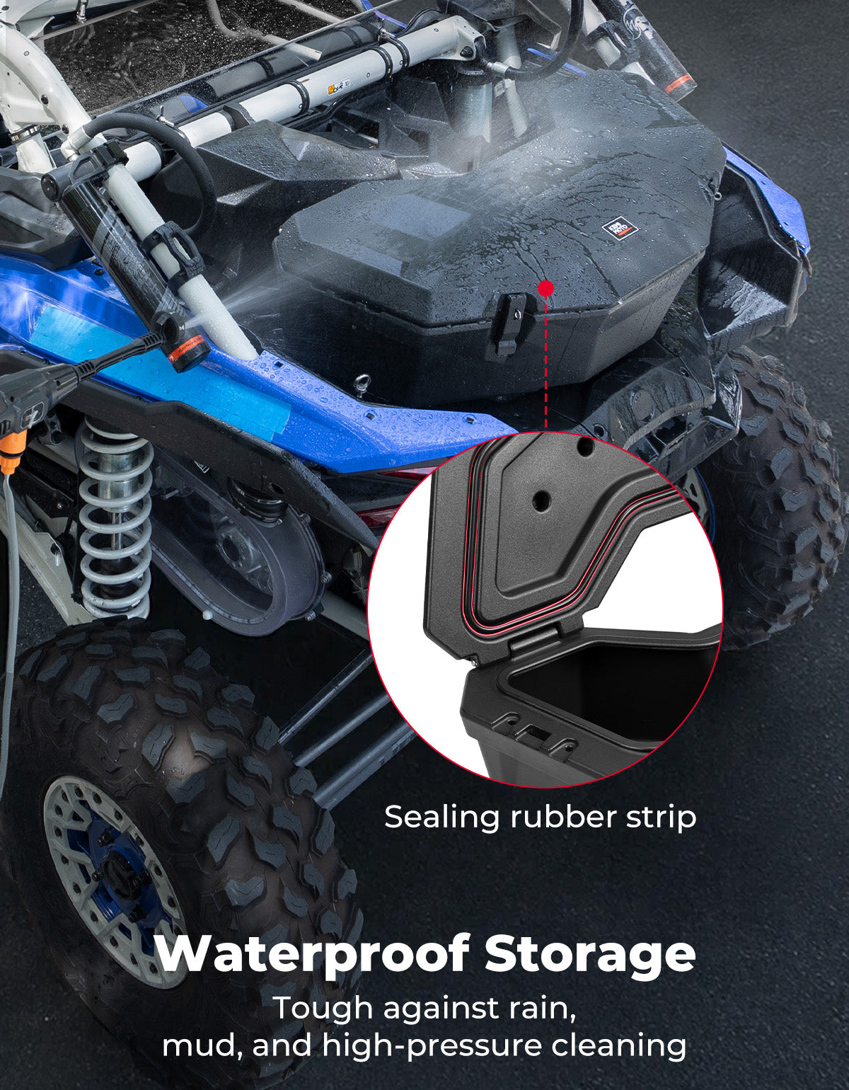 Kemimoto 30L Rear Storage Box for Can‑Am X3/MAX