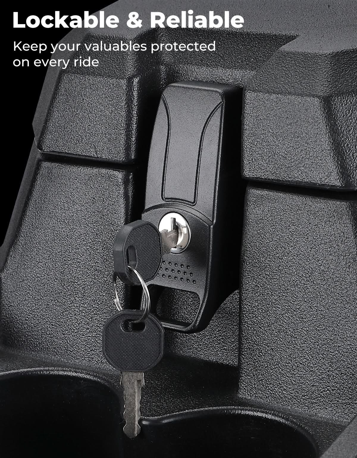 Kemimoto UTV Bench Seat Center Console Box for Polaris Ranger