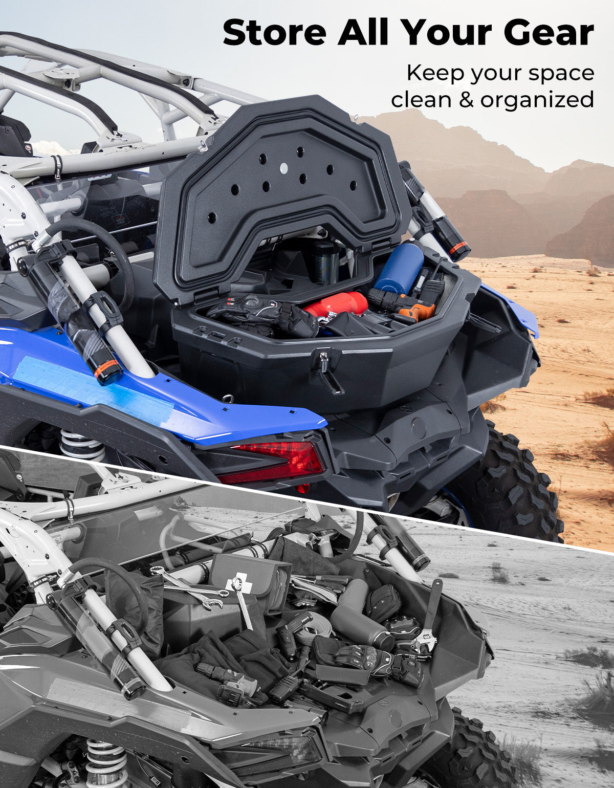 Kemimoto 30L Rear Storage Box for Can‑Am X3/MAX
