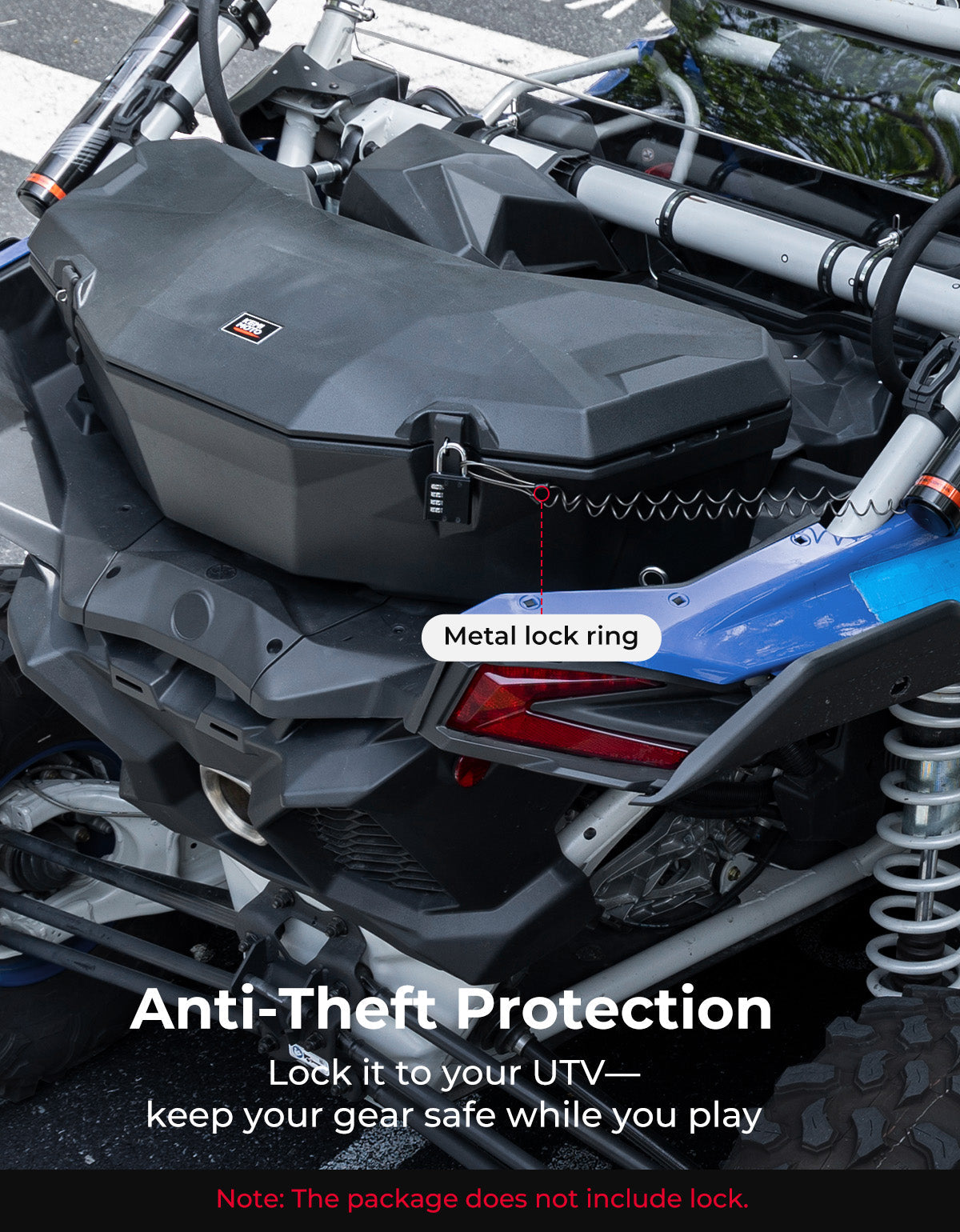 Kemimoto 30L Rear Storage Box for Can‑Am X3/MAX