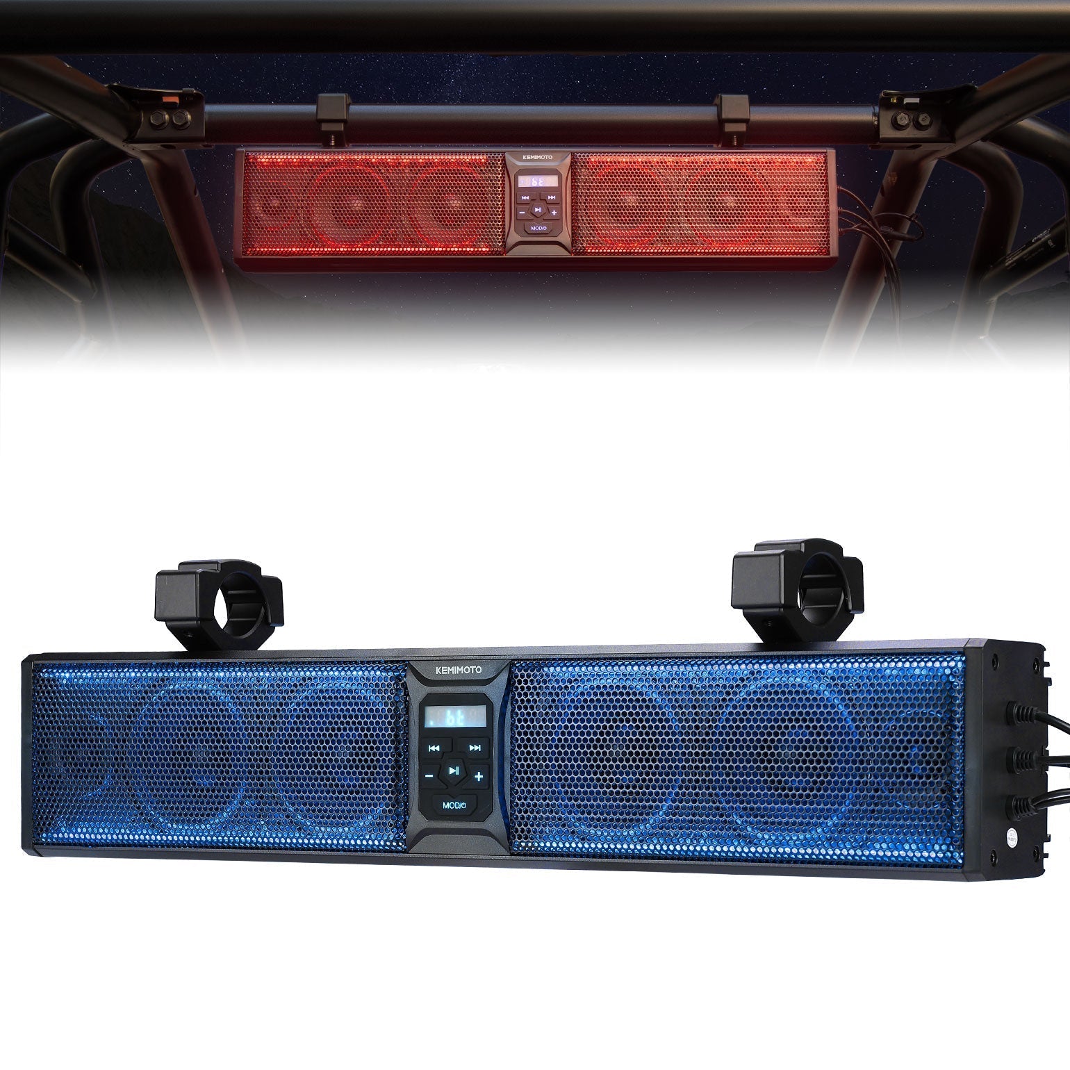 Kemimoto 26 Inch RGB Sound Bar for Polaris RZR 500W