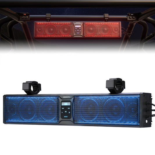 Kemimoto 6‑Speaker 26‑Inch RGB Bluetooth Sound Bar Can‑Am Maverick X3