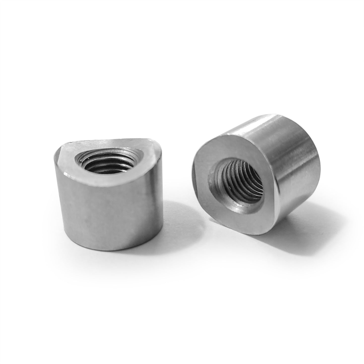 DRT Universal M10x1.25P Coped Steel Weld Bung for Custom Builds