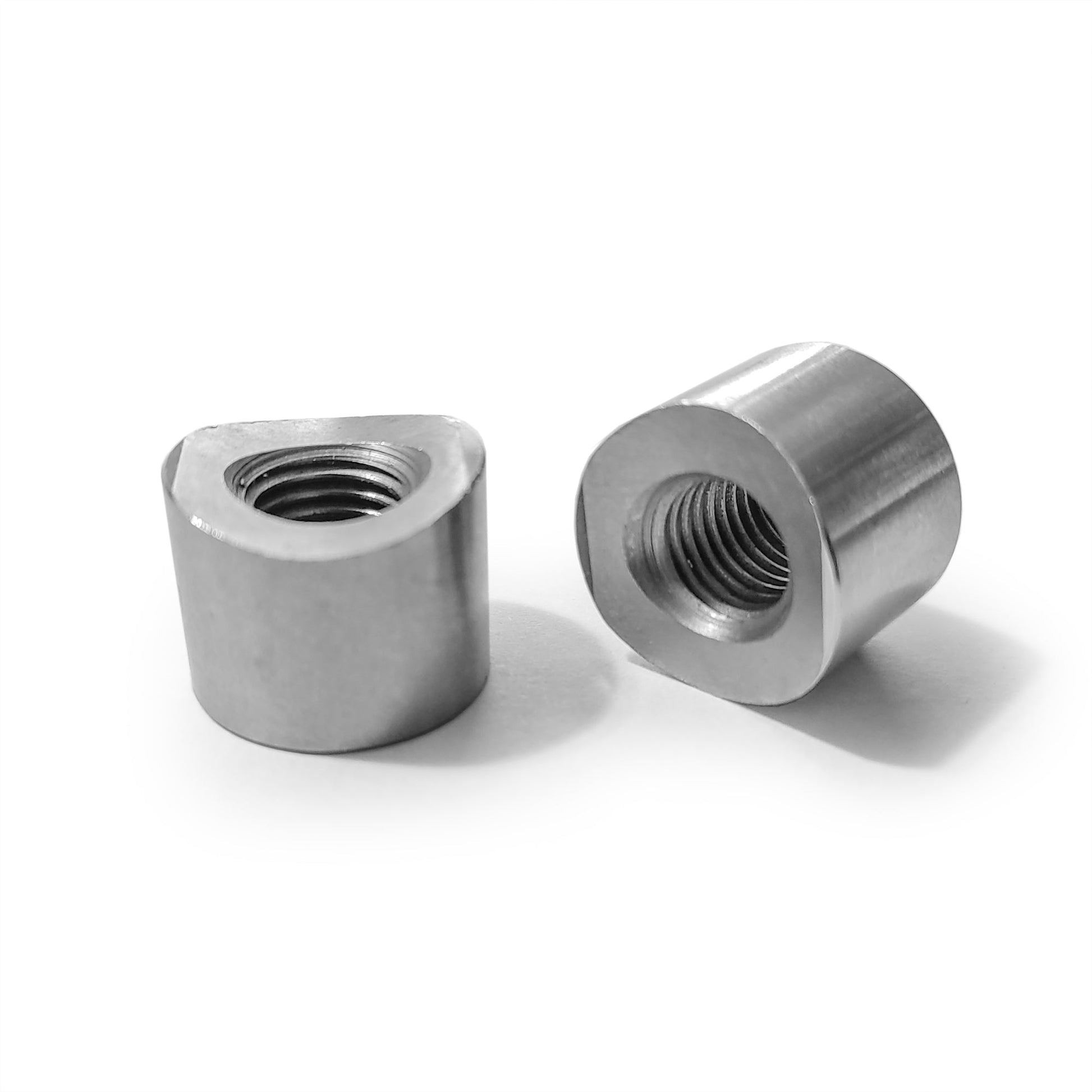 DRT Universal M10x1.25P Coped Steel Weld Bung for Custom Builds
