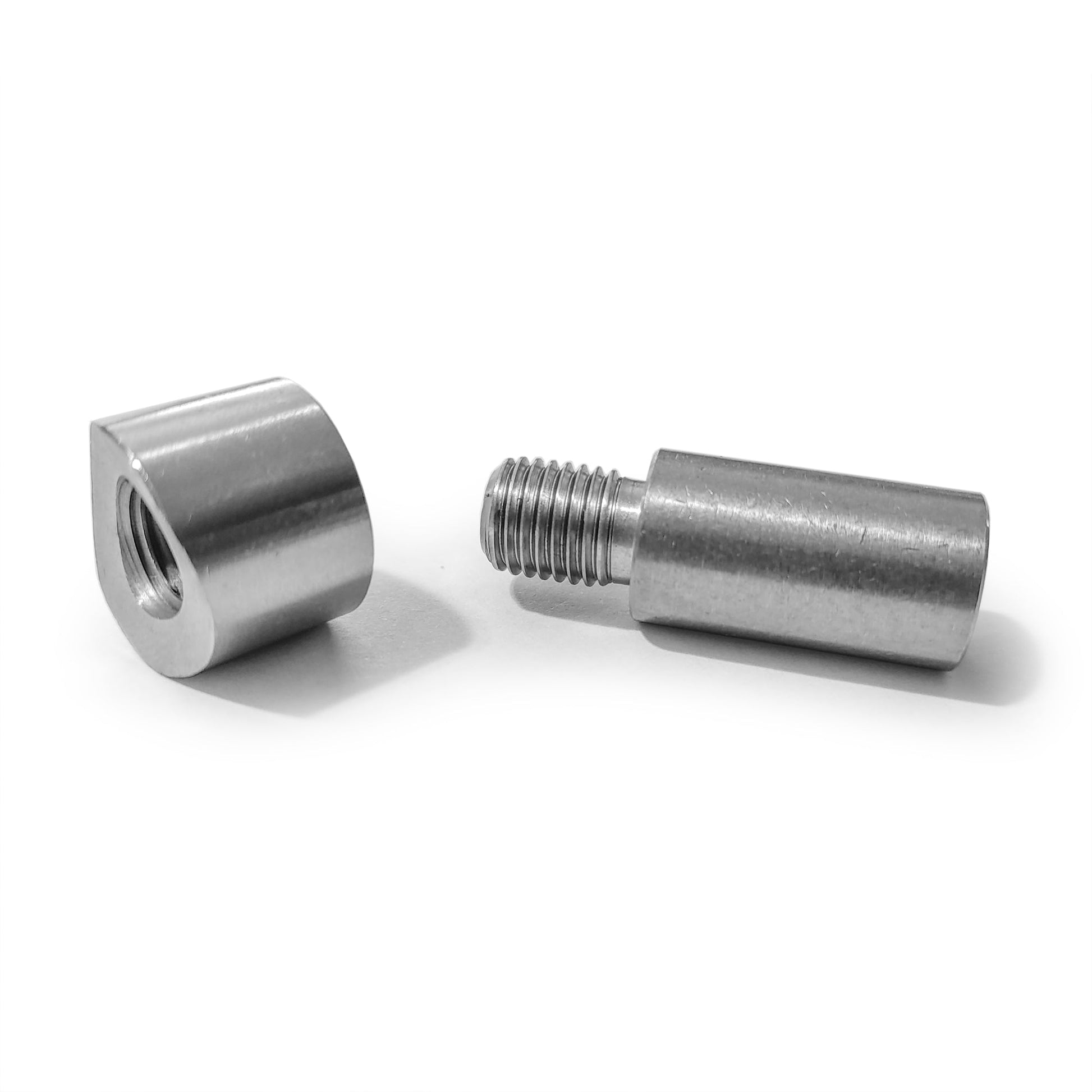 DRT Universal M10x1.25P Coped Steel Weld Bung for Custom Builds