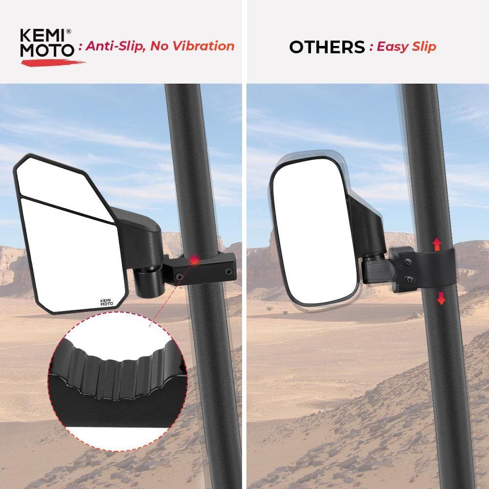KEMIMOTO Break-Away Adjustable Side View Mirror 1.6‑2″