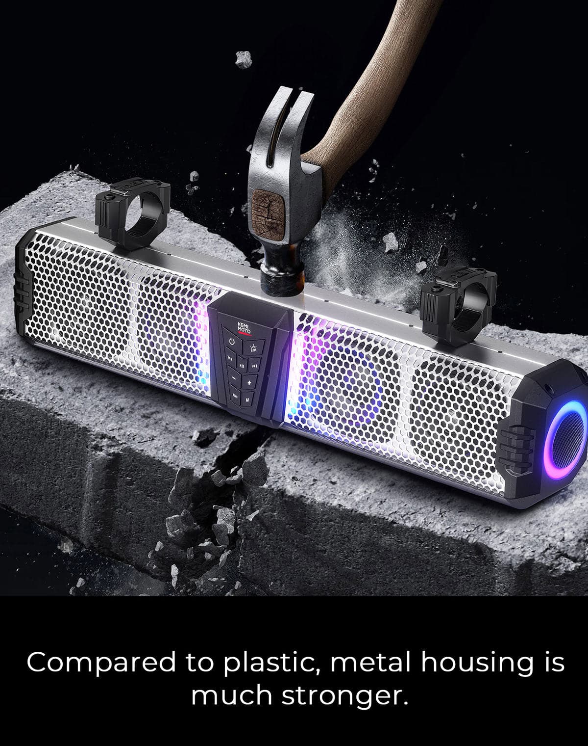 Kemimoto Midnight S60 26" RGB UTV Sound Bar