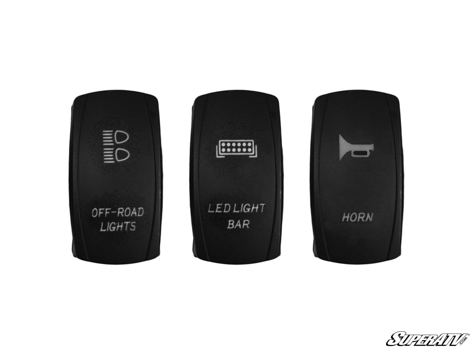 SuperATV 12V 20A Off-Road Rocker Switches Universal IP66 CE Approved