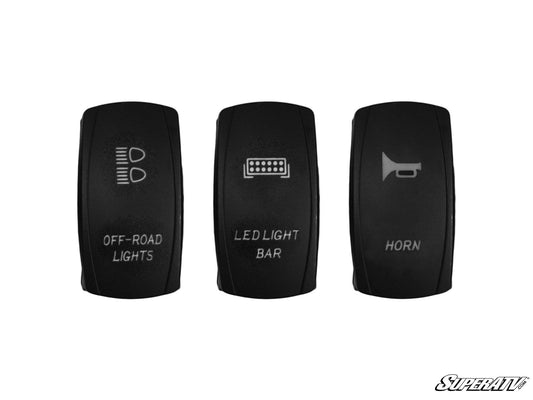 SuperATV 12V 20A Off-Road Rocker Switches Universal IP66 CE Approved