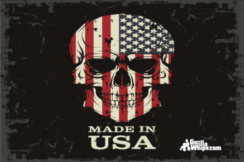 Made In USA Skull 2' x 3' Grommet Flag