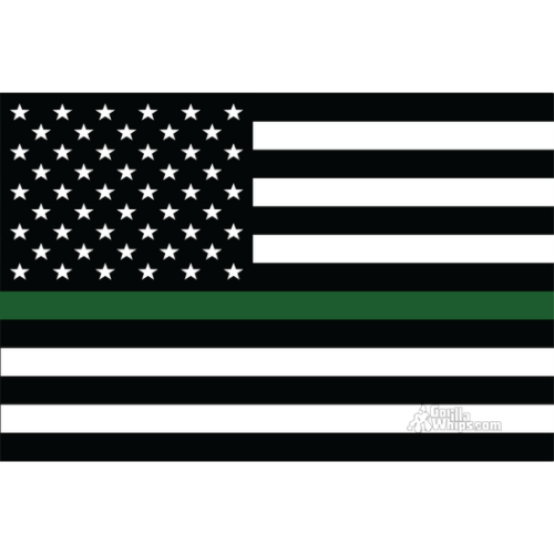 Thin Green Line 2' x 3' Grommet Flag