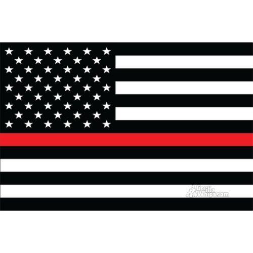 Thin Red Line Flag 12" x 18" Grommet Flag