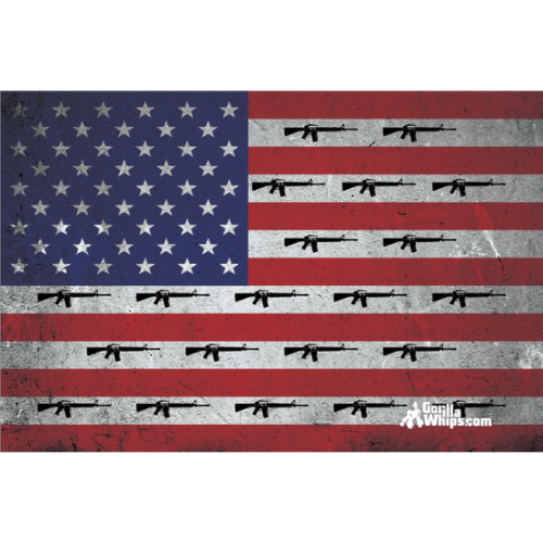 American Guns 2x3 Grommet Flag Double Layer