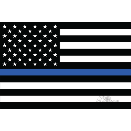 Thin Blue Line 12" x 18" Grommet Flag