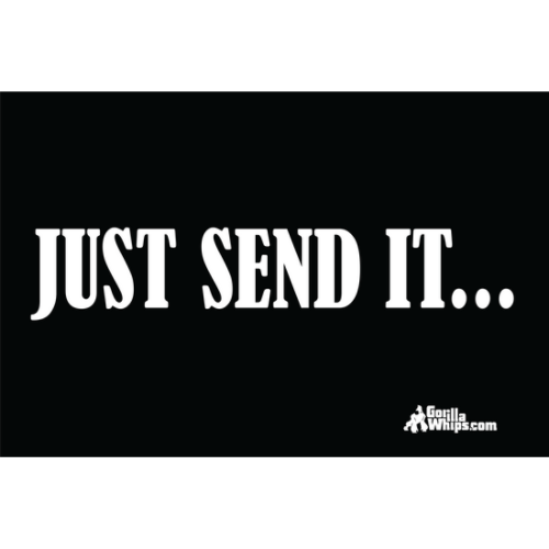 Just Send It- Black Flag 12" x 18" Grommet Flag