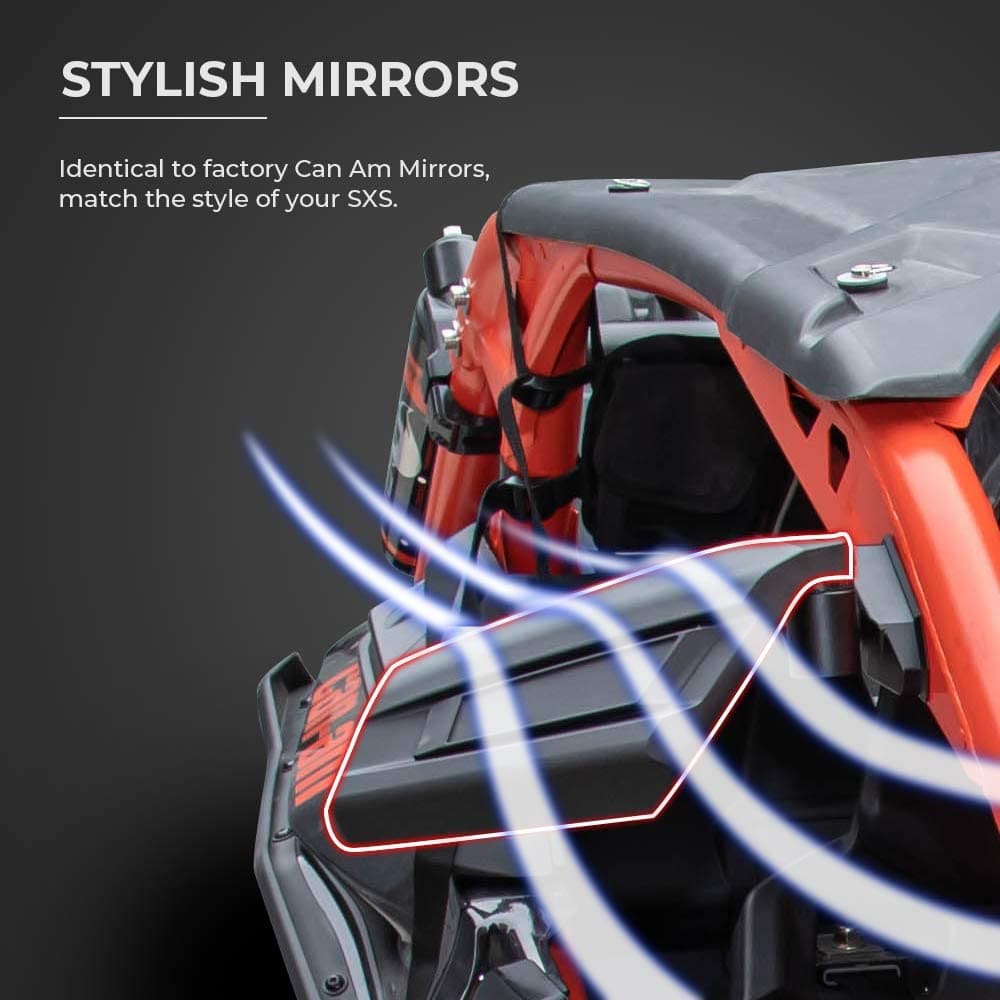 Kemimoto Side View Mirrors Break-Away One Pair