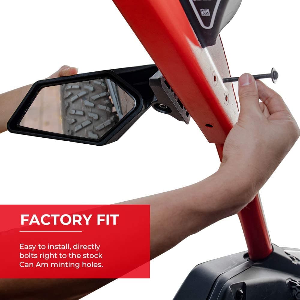 Kemimoto Side View Mirrors Break-Away One Pair