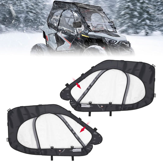 Kemimoto UTV Cab Enclosure Upper Doors for Polaris RZR 200